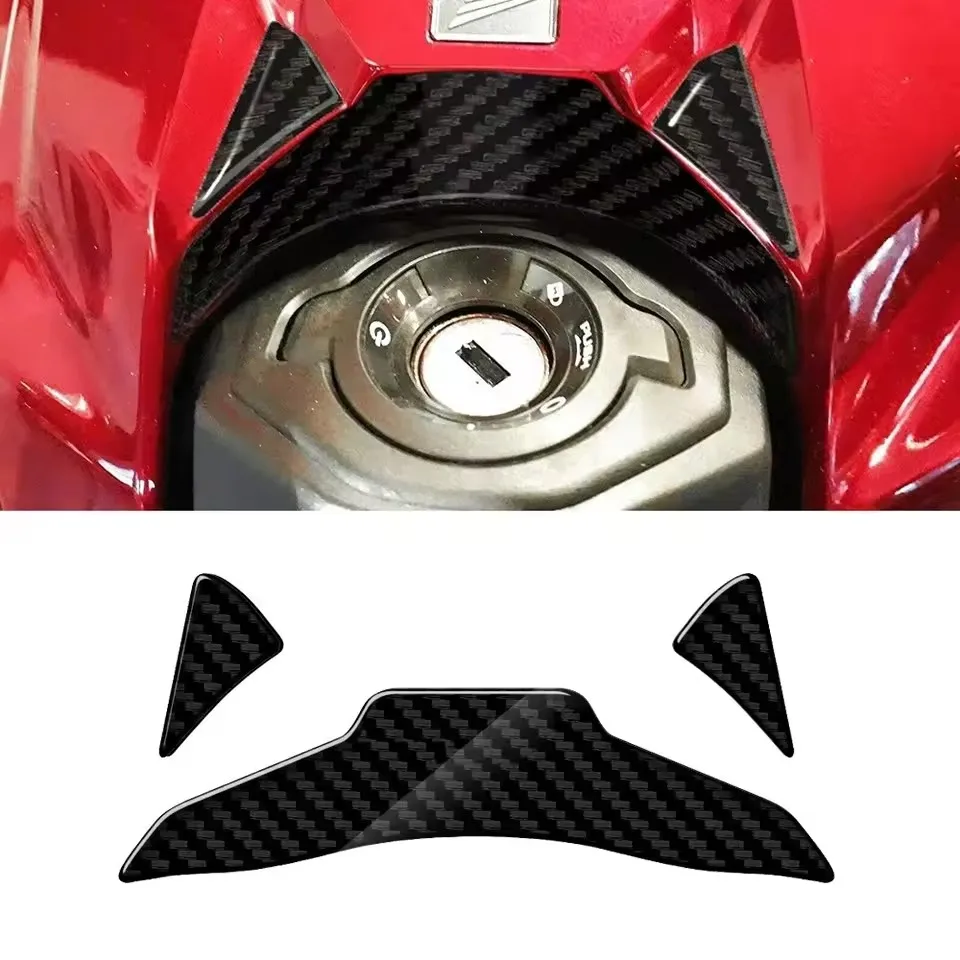 Motorcycle Stickers For Honda CB650R 2021-2022 3D Carbon-look Triple Yoke Defender Sticker Tank Pad Decals