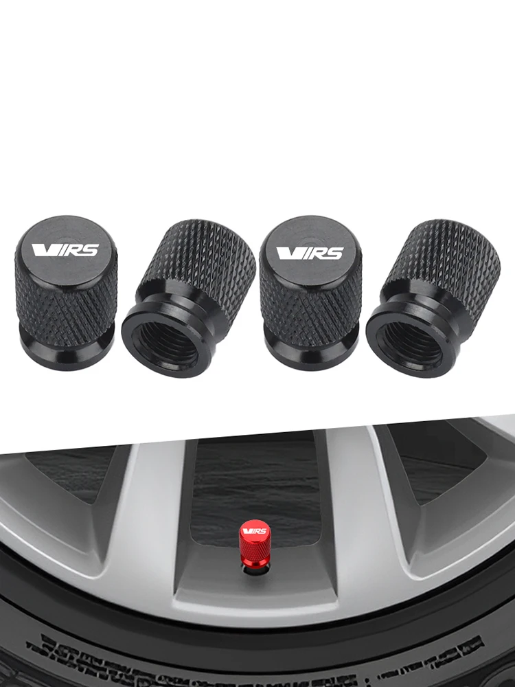 Bouchons de Valve de pneu de roue de voiture, 4 pièces, couvercles de tige de pneu, Airdust, étanche pour Skoda VRS Octavia Kamiq Kodiaq Karoq Superb Fabia Rapid