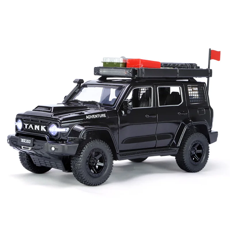 1-24-300改造版オフロード車合金車ダイキャストモデルシミュレーションコレクションモデル誕生日おもちゃギフト