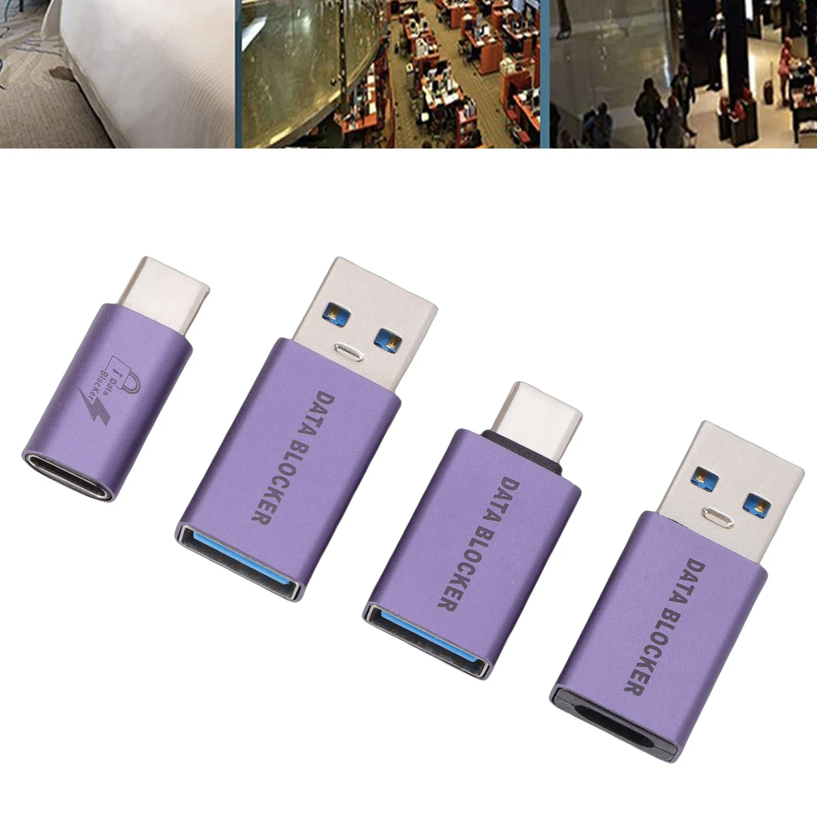Data Blocker USB A Male to USB C Female  Refuse Hacking for Any USB Mobile Phone Quick Charging Type C Data Blocker