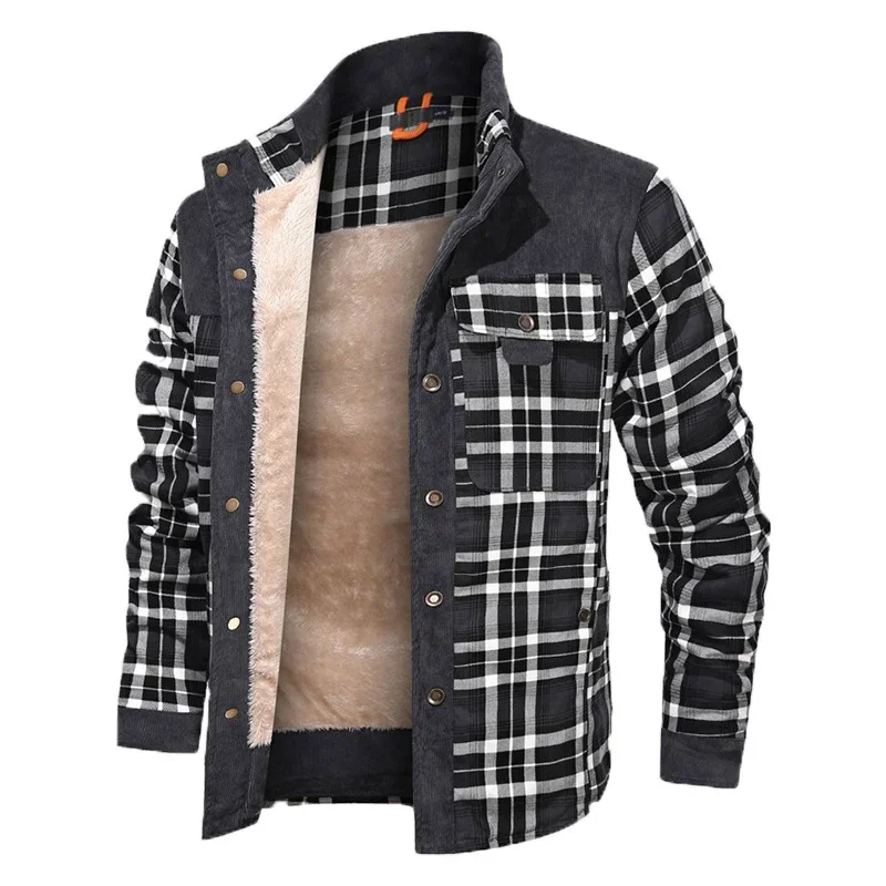 Men\'s Tactical Camo Warmer Arm airsoft Jacket Men Plaid Flannel Shirts Army Coat Jacket Men Slim Fit Clothing