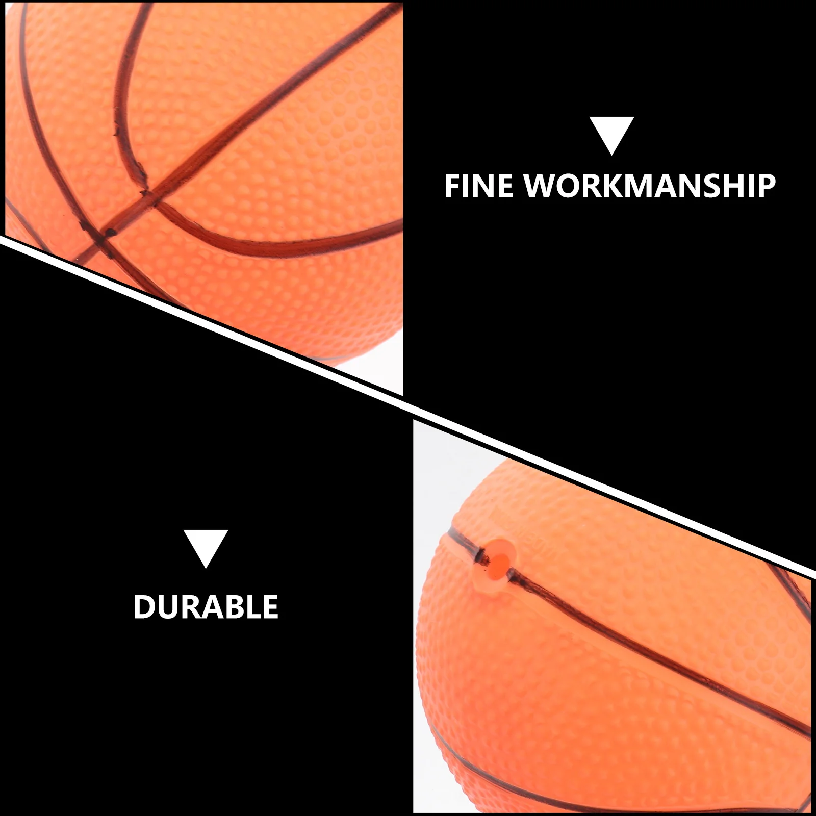 4Pcs Inflatable Basketball Set Durable Mini Bouncy Balls Easy Inflate 4 Inch Circumference Indoor Outdoor Sports