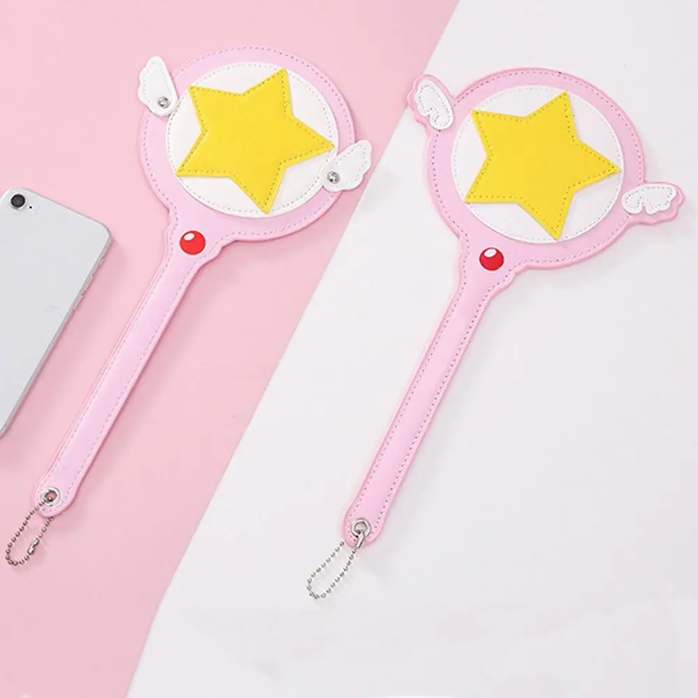 

Cosplay Anime Star Magic Wand Card Bag Cute with Wings Card Cover PU Leather Protection Case Bus Subway Card