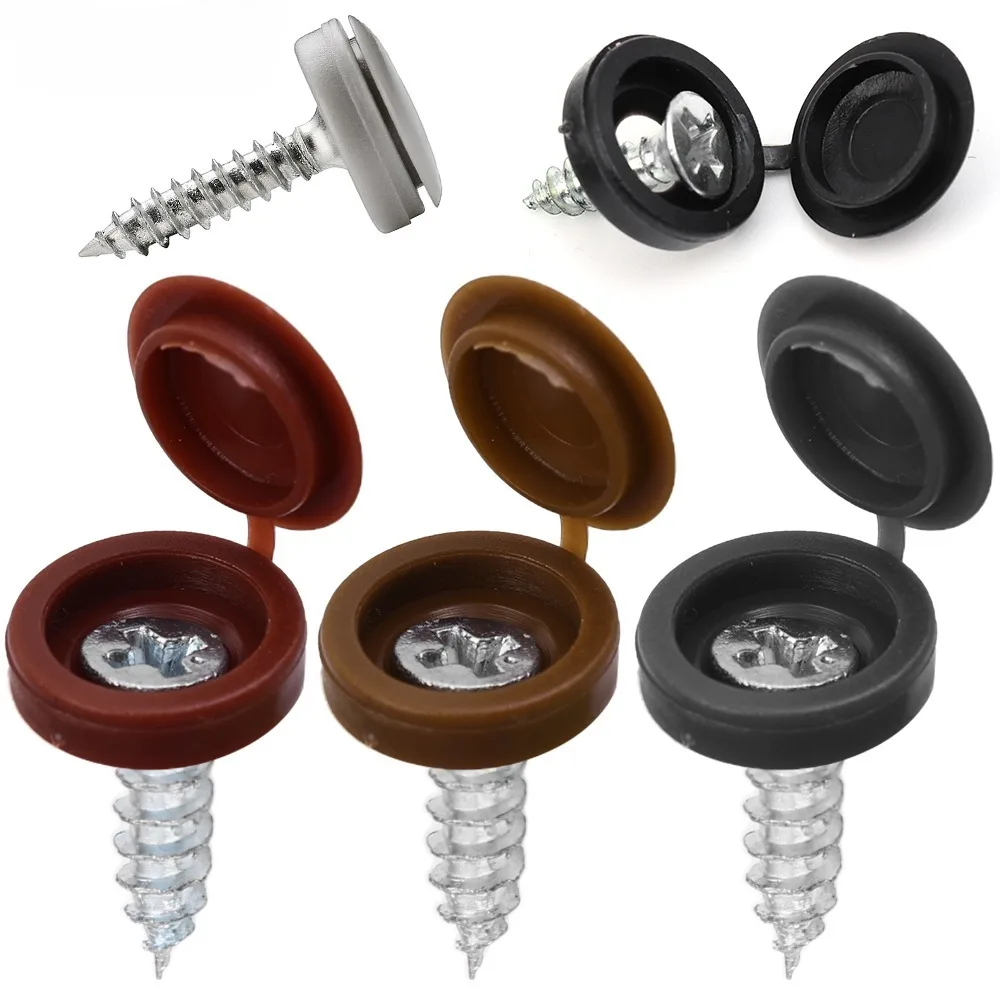 300/100PCS Plastic Nails Screw Cap Decorative Covers Car Nut Nails Protective Caps Self-tapping Screws Cover Furniture Hardware