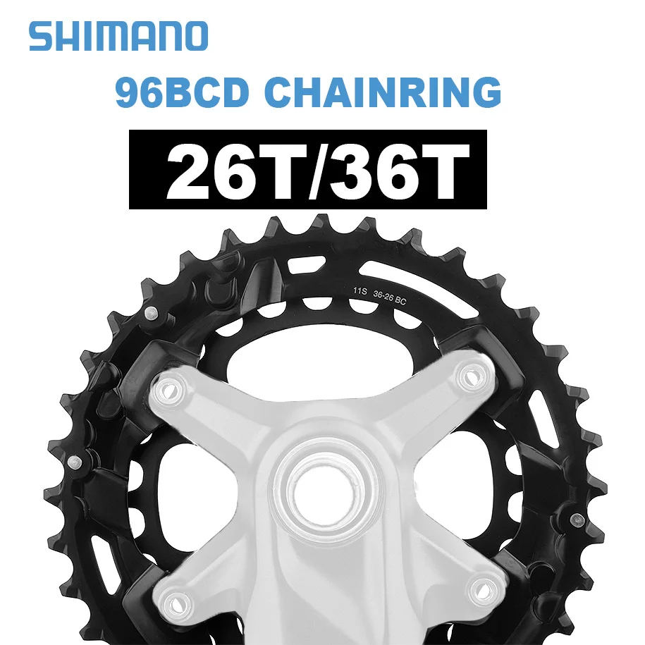 Shimano Chainring 96BCD 36T Crown MTB Chainwheel 64BCD 26T Zębatka rowerowa do mechanizmu korbowego Shimano MT510 M4100 M5100 M8000 M9000
