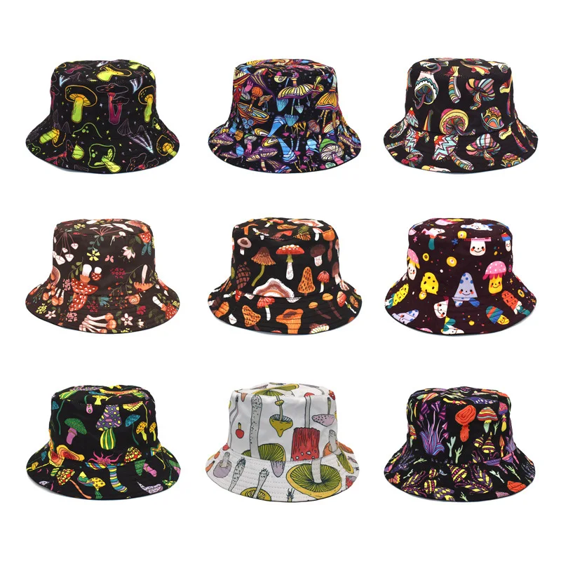 New fashion beach fisherman hat men and women outdoor leisure sun hat cartoon foldable basin hat