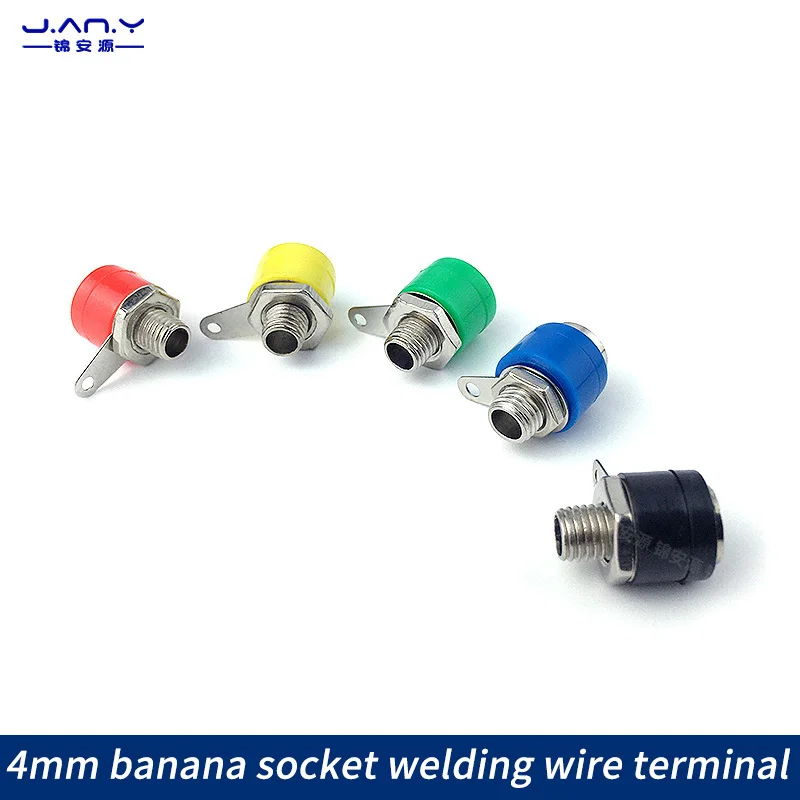 

5pcs / 4mm jack Banana socket welded wire type pure copper Φ4 panel lantern plug audio terminal connector