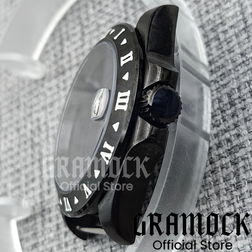 Мужской корпус часов GRAMOCK 40 мм EXP2, римские цифры, фиксированный безель, светящееся сапфировое стекло, подходит для механизма NH34 NH35 NH36 ETA2824 PT5000