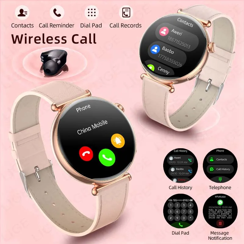 LIGE New ECG+PPG Smart Watch Mood And Fatigue Health Monitor AI intelligent Question Answer Waterproof Bluetooth Call Smartwatch