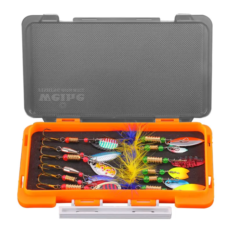 WEIHE 12 Stück Metall Spinner Angelköder Set Metalllöffel Köder Kit Spinner Köder Combo Angelköder Kit