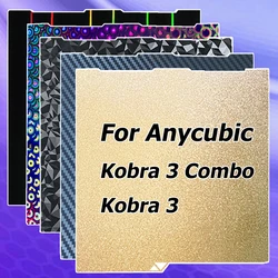 PEI Sheet for Anycubic Kobra 3 Combo Build Plate Double-side Print Spring Steel Sheet PEO PET H1H PEI Plate for Anycubic Kobra 3