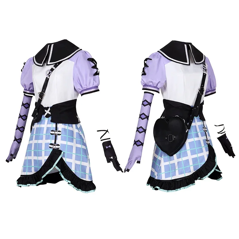 

HN8 Аниме Проект Sekai Красочный Косплей Костюм Asahina Mafuyu Mizuki Yoisaki Kanade Shionome Ena Костюм с сумкой Костюмы8...Gf