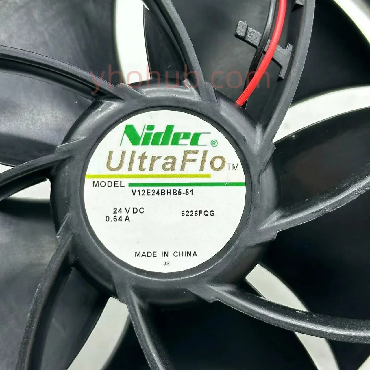 Nidec V12E24BHB5-51 DC 24 В 0,64 А 120x120x38 мм 2-проводной охлаждающий вентилятор для сервера