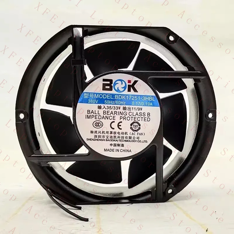 

C 1PCS BDK17251-3HBL 17251 380V 0.17/0.19A Cabinet Cooling Fan