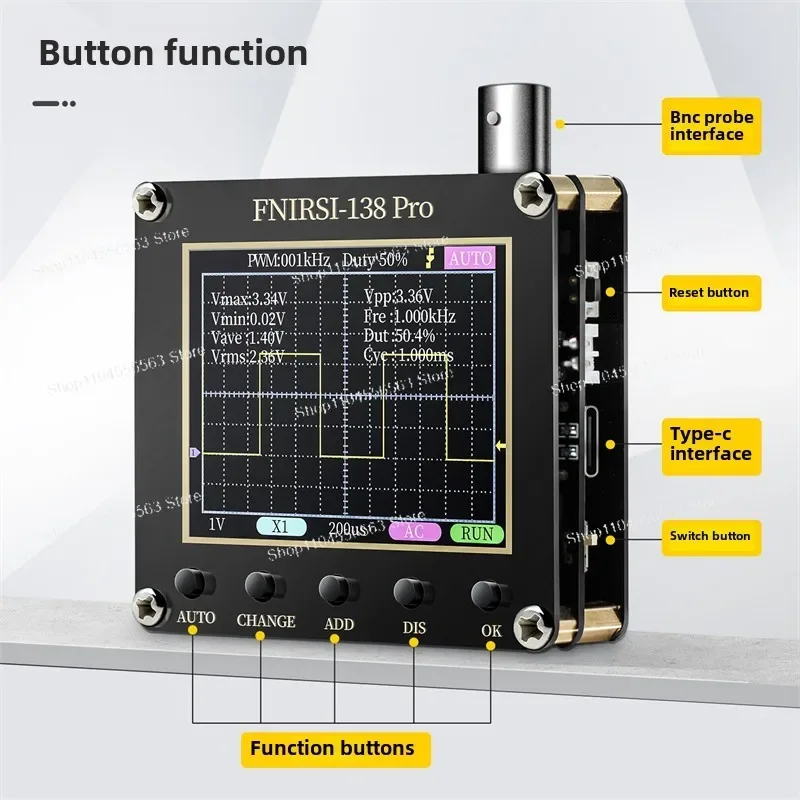 138PRO digital portátil pequeño y portátil para enseñanza y mantenimiento de nivel básico