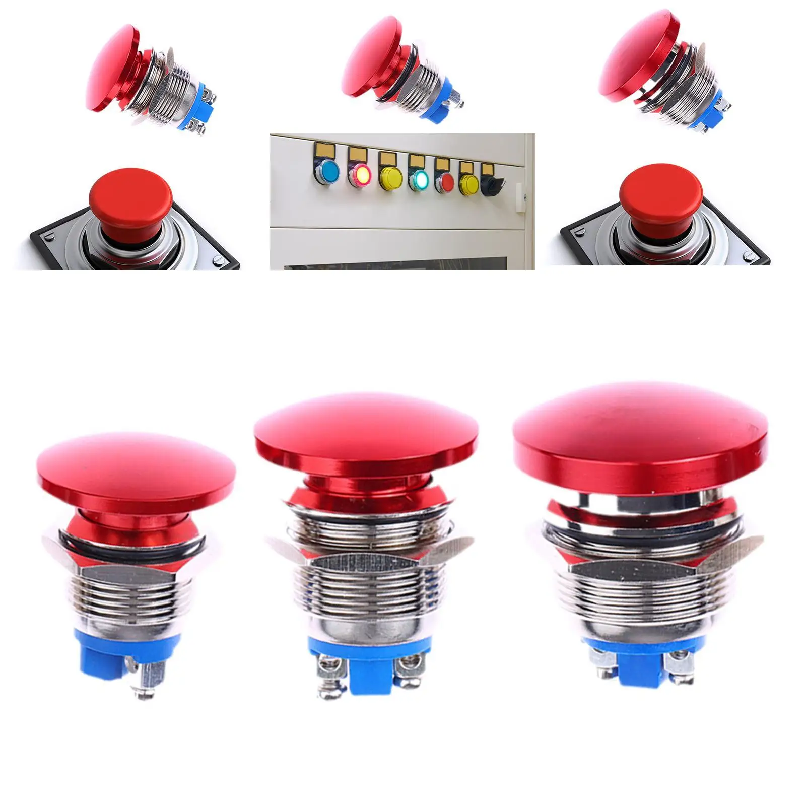 

Мгновенный кнопочный переключатель, замена металлических компонентов, водонепроницаемая универсальная грибная головка