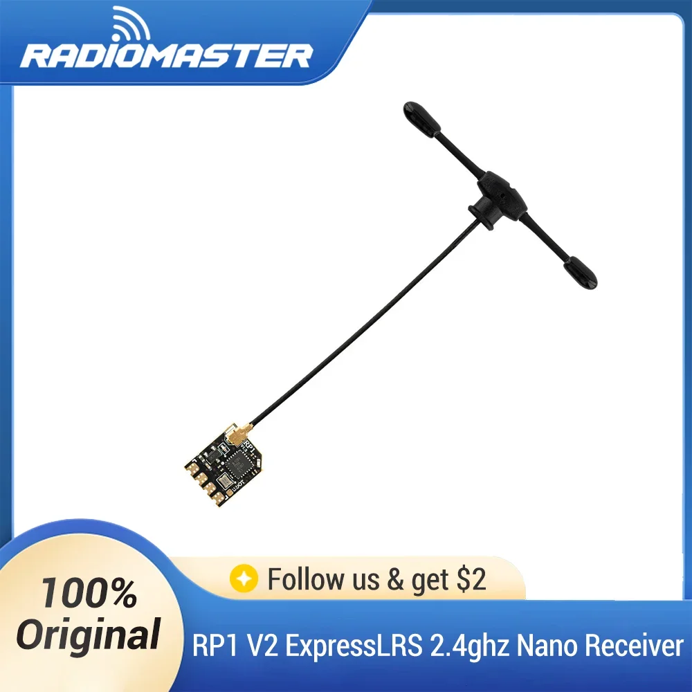 Radiomaster RP1 RP2 RP3 RP4 V2 FCC 2.4ghz ExpressLRS ELRS Nano Receiver T Antenna For TX16S TX12 RC Radio Transmitter FPV Drone