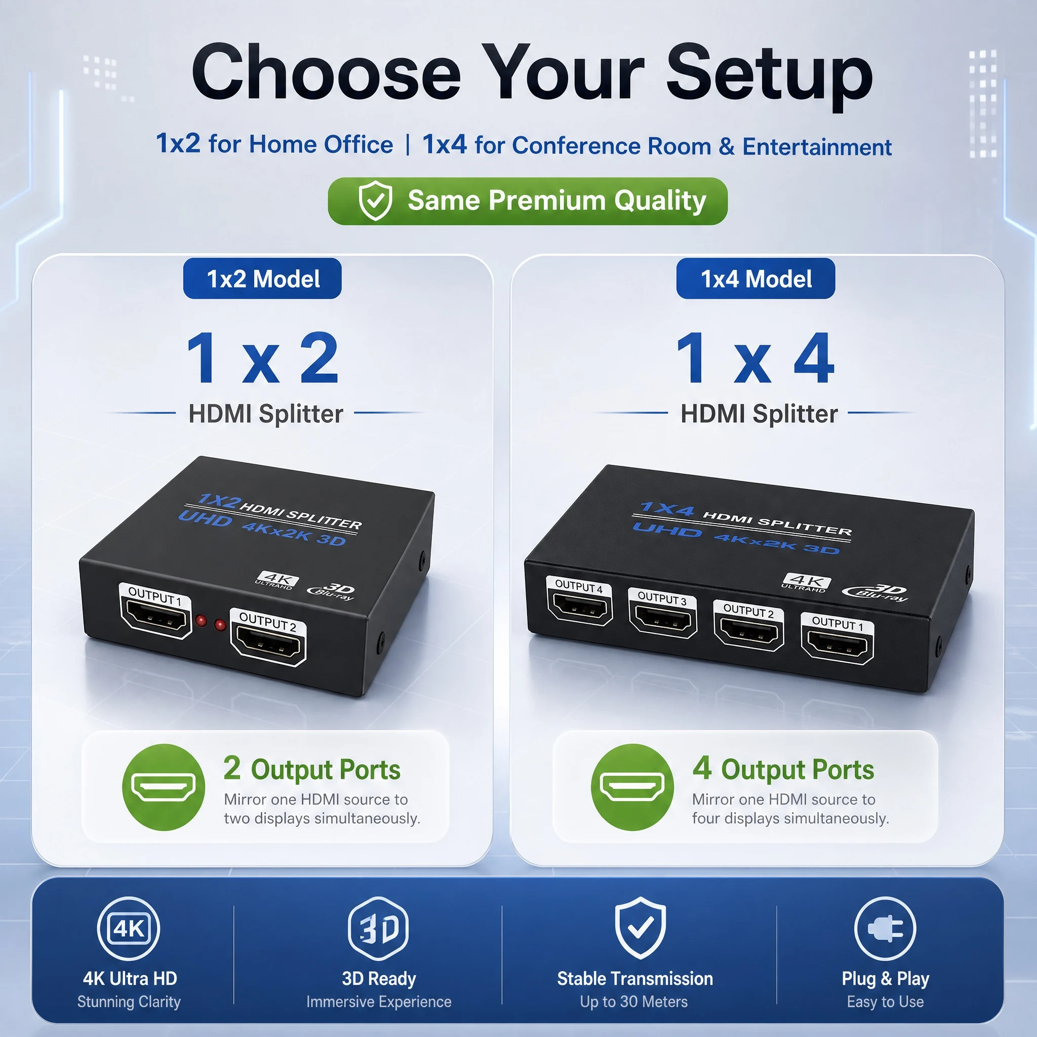 1X2 HDMI Splitter 1X4 HD 4K 60 - Hdmi Splitter 1 In 4 Out 4K 60Hz review and price
