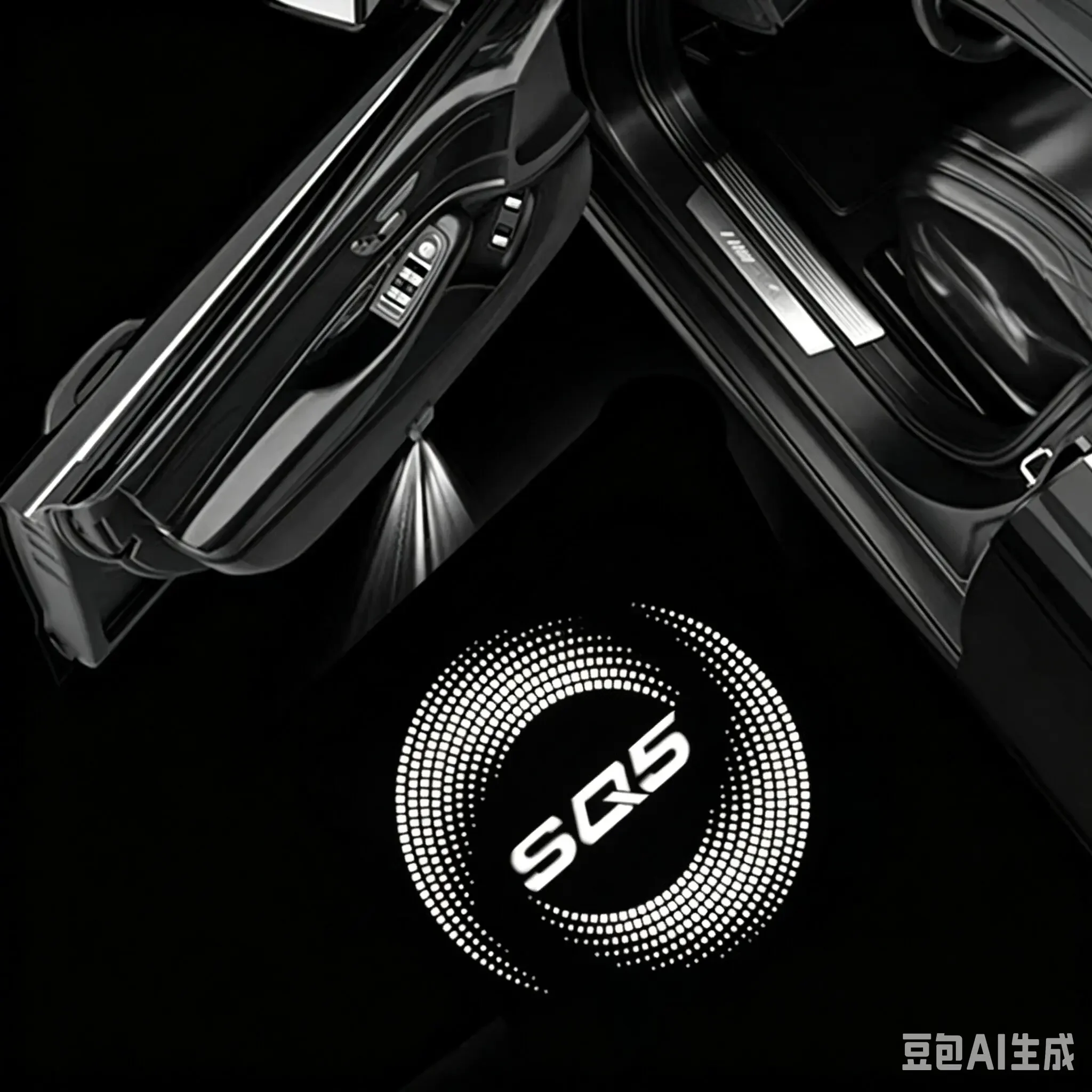 2Pcs Car Door Welcome Light LED Projector Ghost Shadow Courtesy Lamp Accessories For Audi SQ5 2012-2018 2019 2020 2021 2022 2023