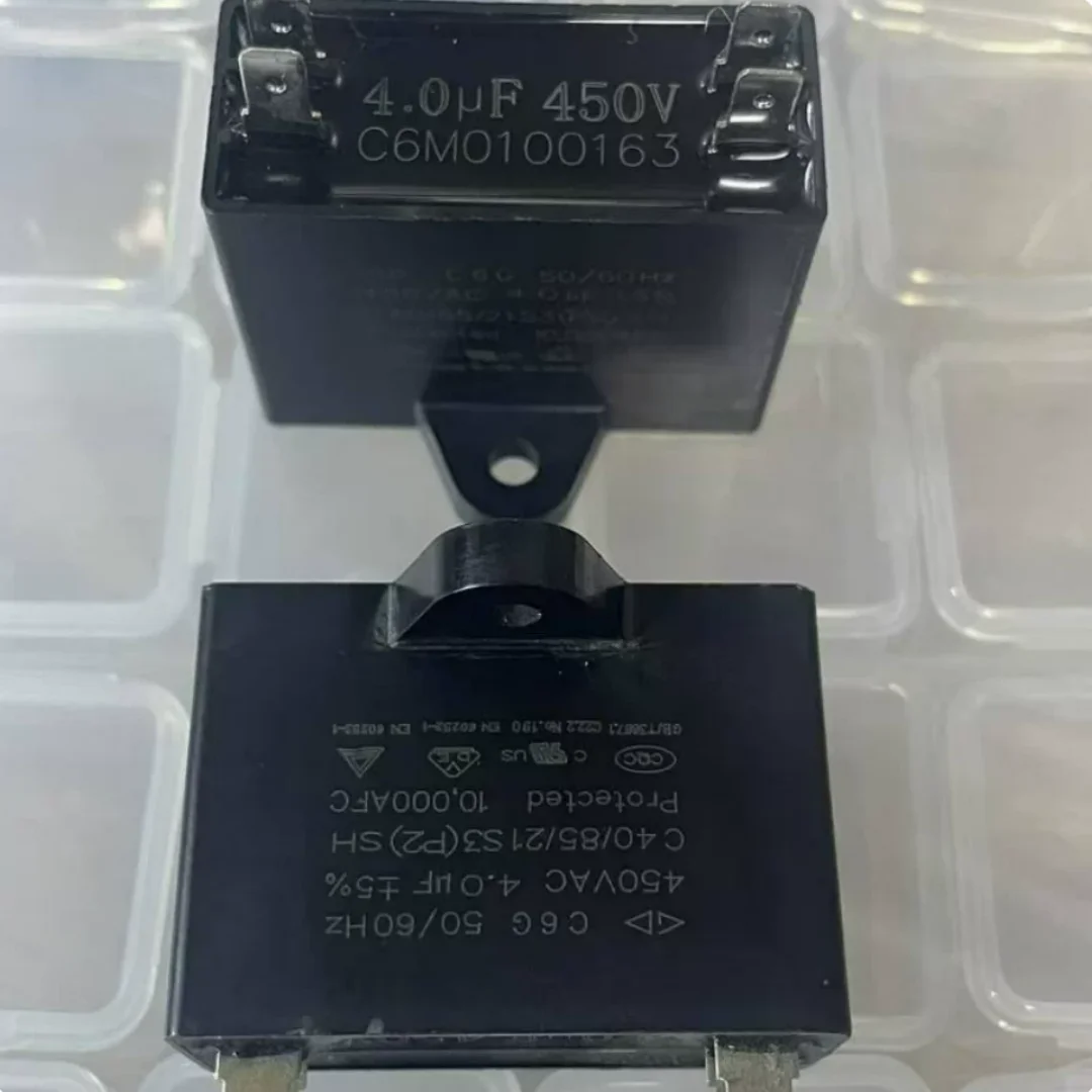 Air conditioning fan capacitor CBB61, air conditioning external fan capacitor, 4-pin start capacitor, 4UF, 450V