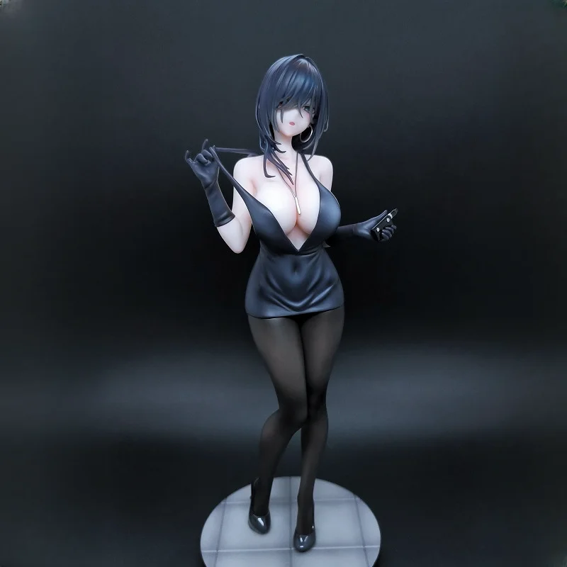 1/6 original hanabee vestido preto versão anime figura colecionável personagem japonês menina modelo pvc figura de ação brinquedo para fãs