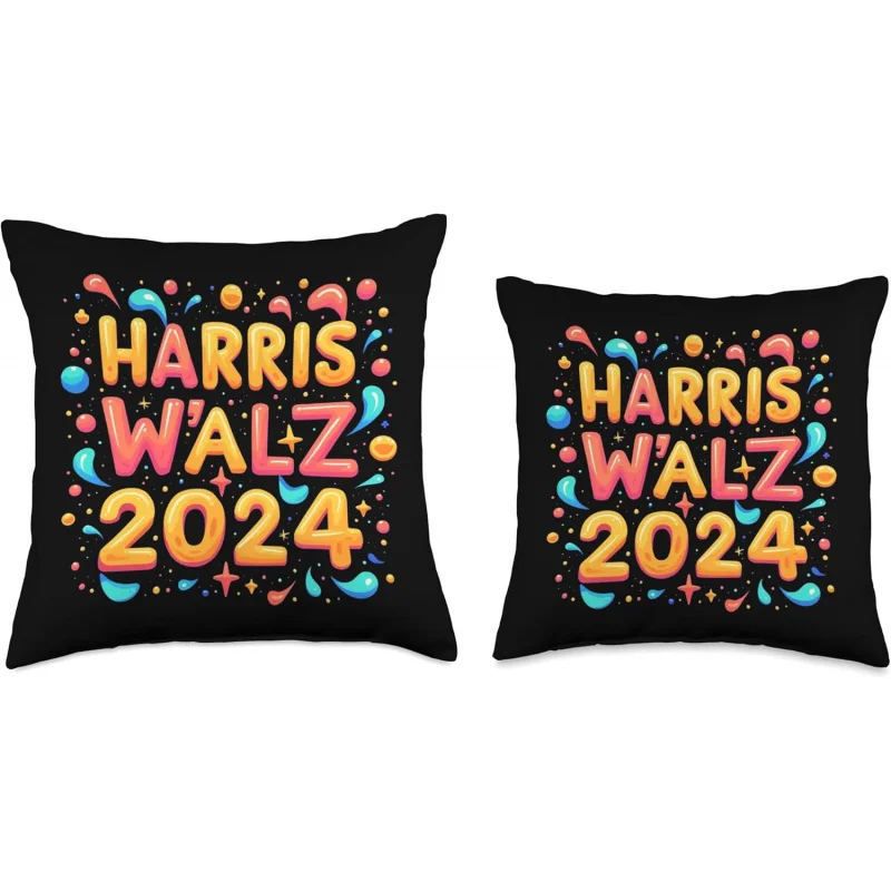 HARRIS WALZ 2024 Colorful Throw Pillow(Without Spacer)