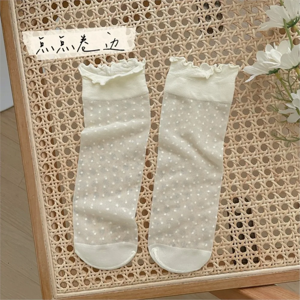 Children ultra-thin summer socks air ice lace socks stockings girl breathable mesh kids heap socks