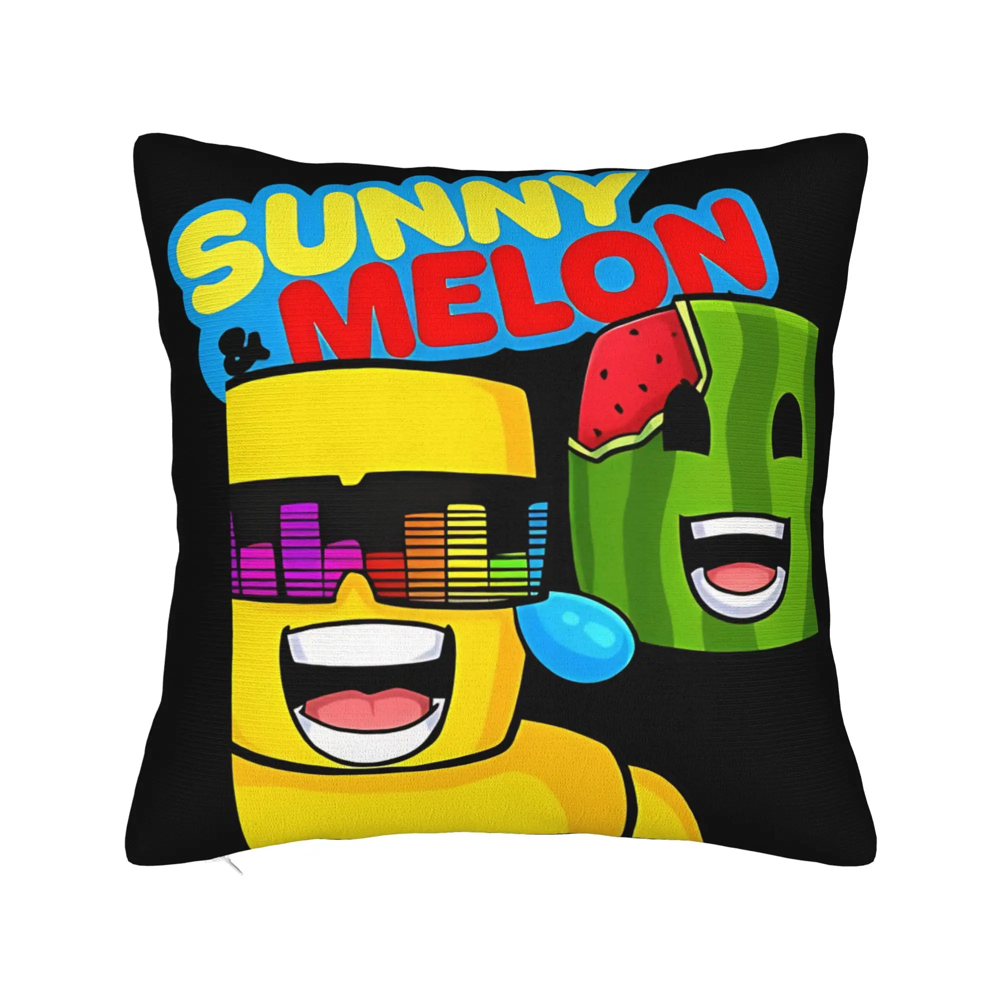 Pillow Cover Sunny And Melon Close Up Laughing Portrait  Fashion Pillow Case For Living Room Sofa Pillowcases
