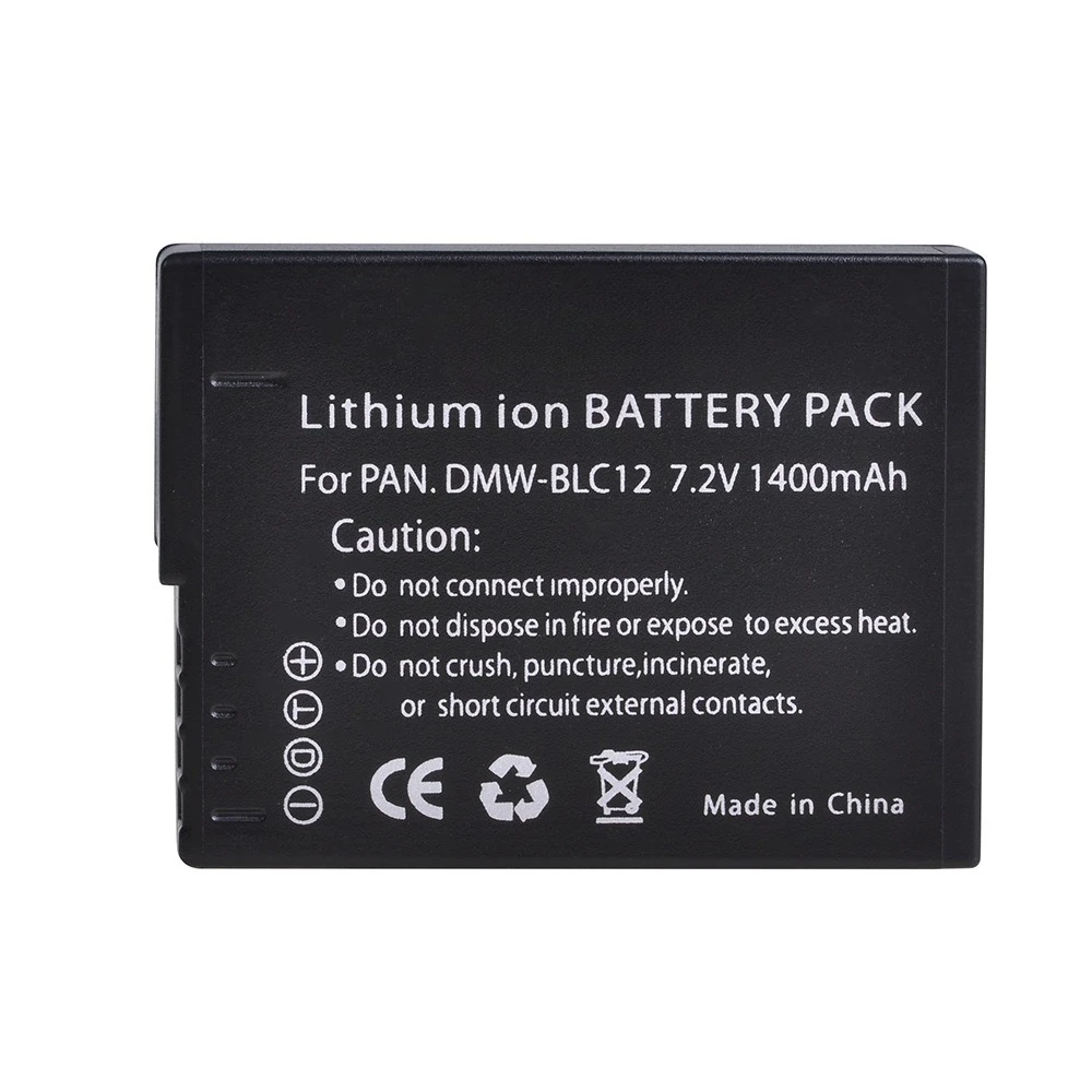 بطارية DMW-BLC12 عالمية لباناسونيك LUMIX G5 G6 GH2 GF6 GX7 1400mAh استبدال طاقة الكاميرا طاقة طويلة الأمد