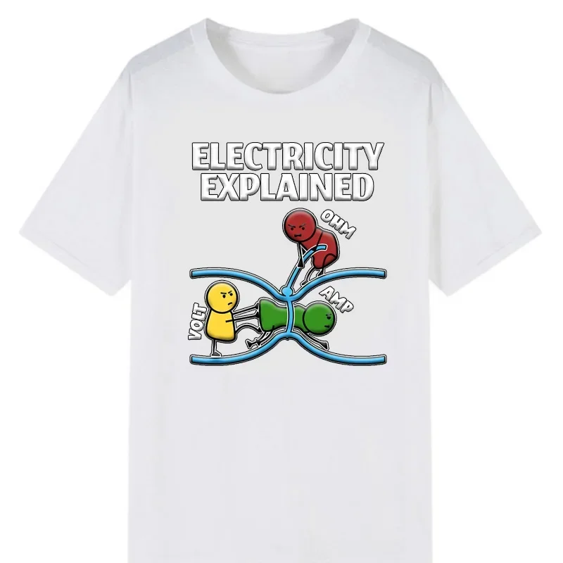 2026NEW Ohm's Law Ohm Electronic T Shirt Novelty Electrical Engineer Graphic Tee Women Men Boy Classic Shirt Streetwear Ropa Y2K
