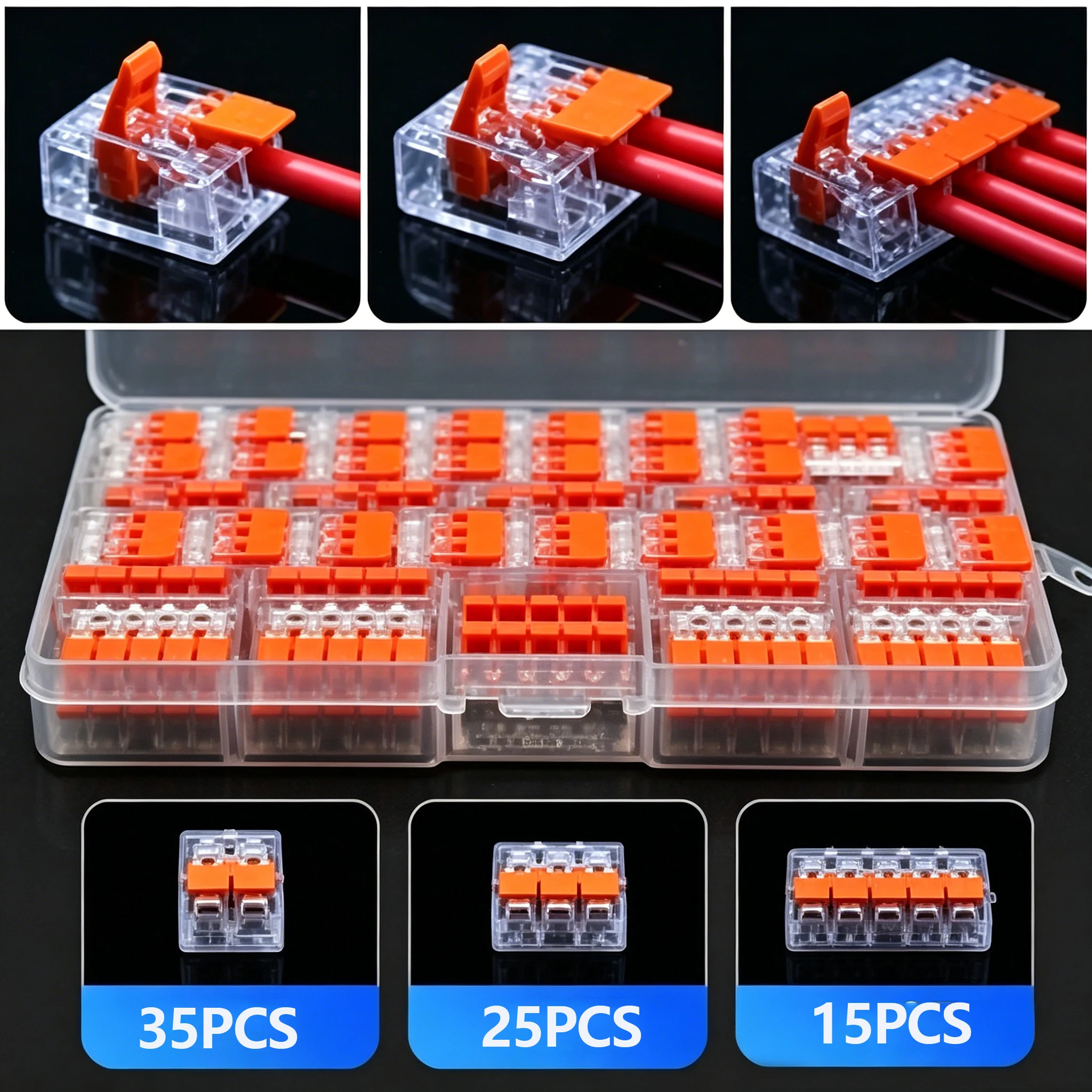 Push Fit Connector - 75PCS Mini Quick Lever Wire Cable