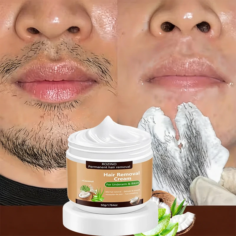 50G/100G/150G Kokosnuss Semi-Permanente Haarentfernungscreme, einmal anwenden, langanhaltende Glätte für 6 Monate, erfrischende und schnelle Haarentfernung, Haarentfernungscreme für Frauen, Haarentfernungscreme für Männer, einfache Haarentfernung, sofortige Entfernung, glatte Oberfläche ohne schwarze Flecken, reisefreundlich, geeignet für die Haarentfernung im Gesicht, an den Lippen, in den Achseln, an den Beinen, an den Armen und in den Intimbereichen sowie für die Haarentfernung am ganzen Körper. – Detail 5