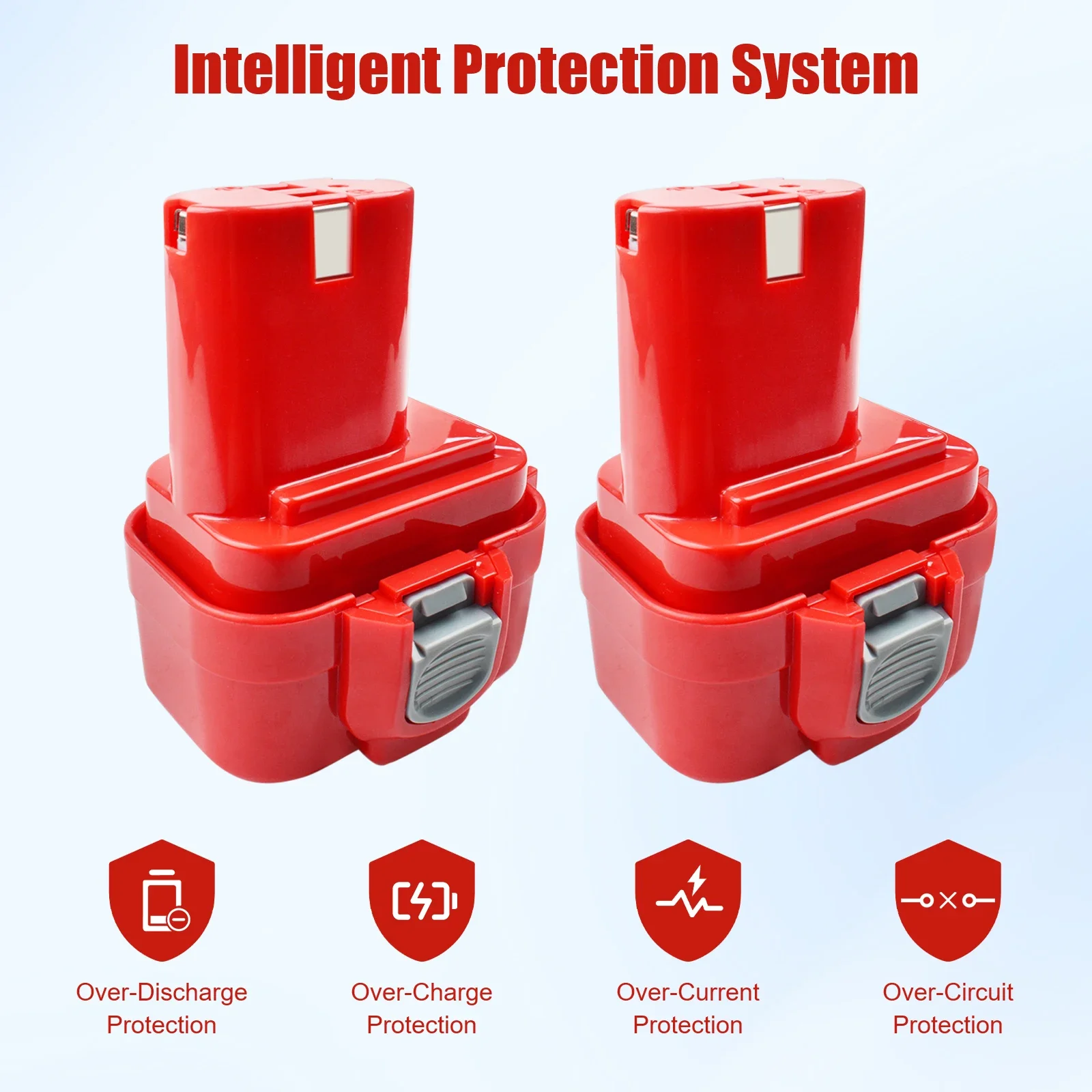 2026 9.6V 4.8/6.8/9.8/12.8Ah لماكيتا PA09 9120 9134 9135 9135A 9102 6207D 6222D 6261D 192595-8 192596-6 بطارية أداة الطاقة