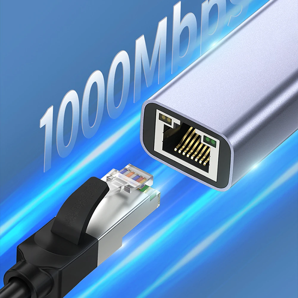 USB-интернет-адаптер 1000 Мбит/с для ПК RJ45 USB 3,0 Gigabit 100 Мбит/с/1000 Мбит/с USB-адаптер локальной сети Type-C Gigabit 2,5G для ноутбука/телевизора