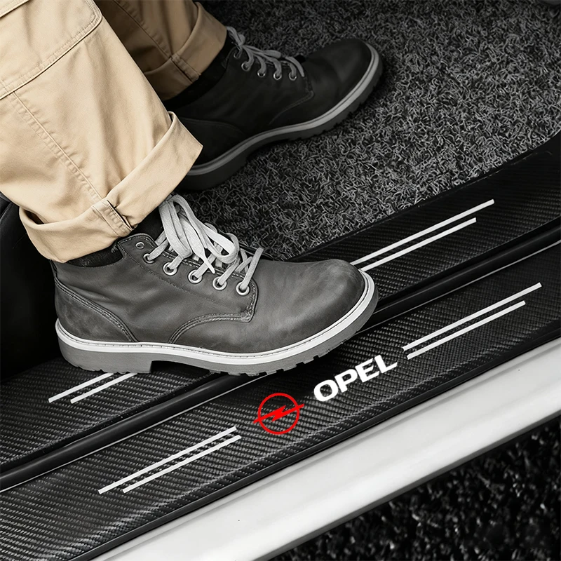 

Новая 3D-накладка из карбонового волокна для защиты порогов автомобиля от царапин, подходит для Opel Astra, Antara, Zafira, Mokka, Corsa, аксессуары для интерьера