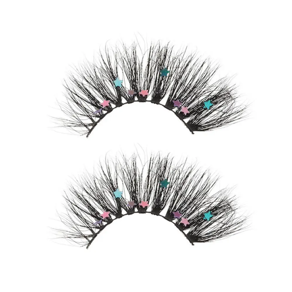 Glitter Pailletten Oogdecoratie Langdurige Ster Lovertjes Valse Wimpers Sterren Valse Wimpers 3d Lash Extensie Oogmake-Up Tool