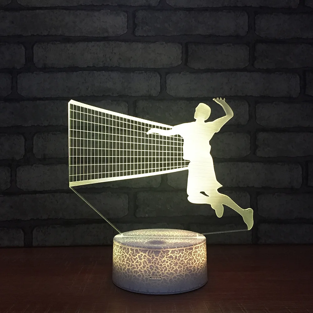 Volleyball 3d Night Lamp Colorful Touch Table Creative Home Gift Led Night Light Lovely Cartoon Children's Toys Kids Lamp