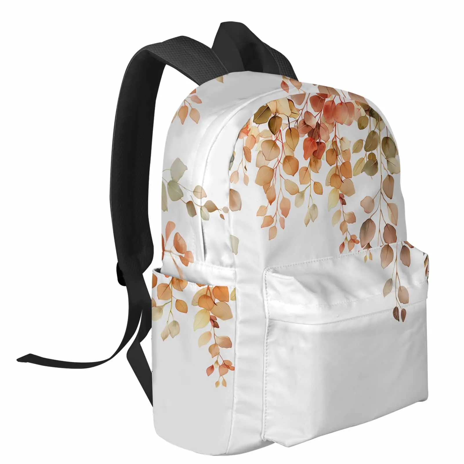 Autumn Watercolor Leaves Backpack Teenagers Student School Bags Laptop Custom Backpack for Men Women Travel Bag