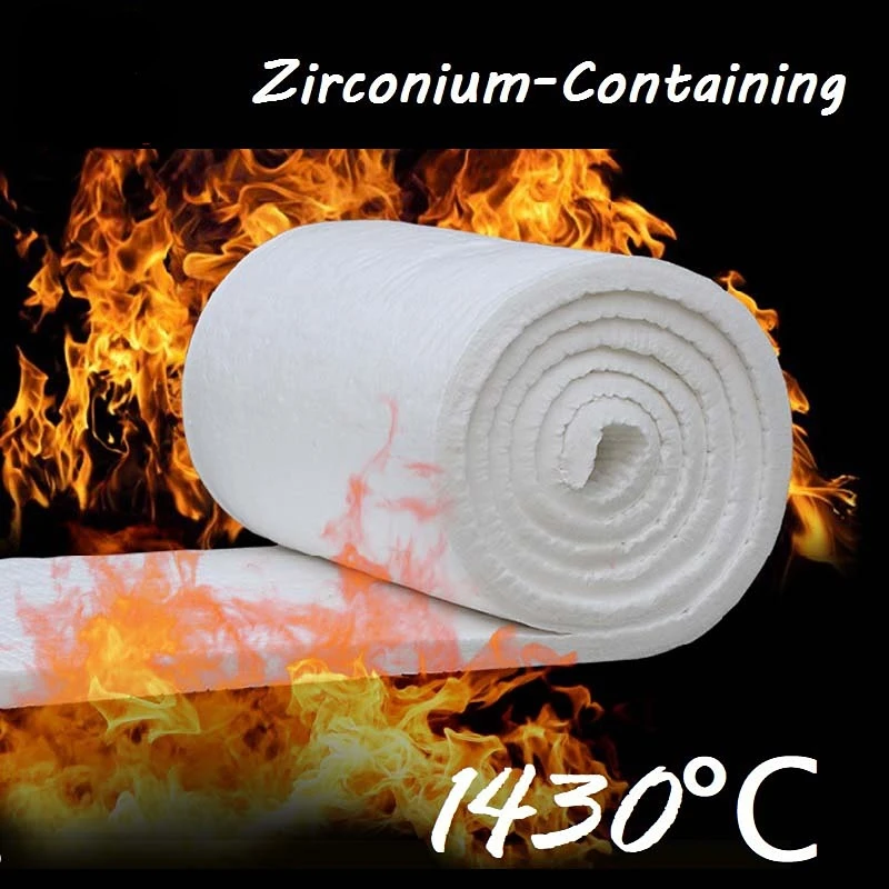 50x61cm Aluminum Silicate Ceramic Fiber Insulation Blanket Zirconium 1430 ℃ High Temperature Boiler Insulation Cotton Blanket