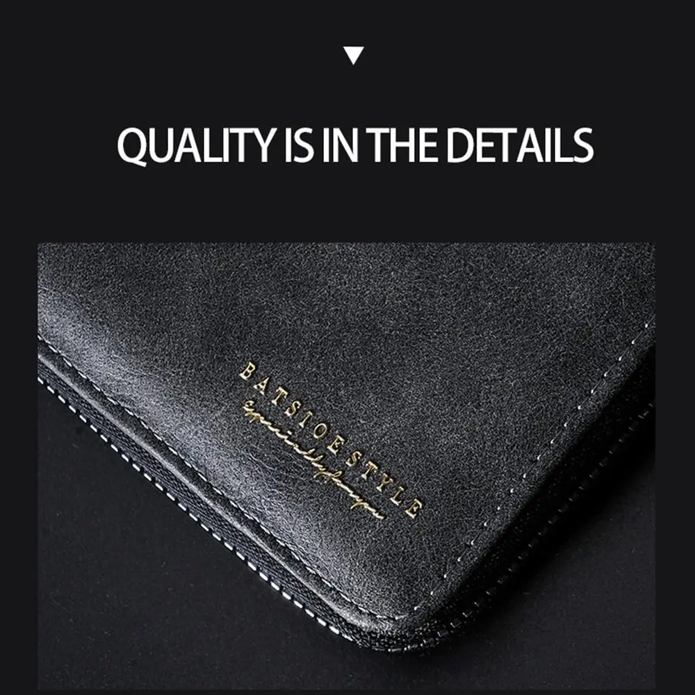PU Leather Men's Wallet Large Capacity Multi-functional Short Card Bag Square Luxury Credit Card Holder Travel Essentials