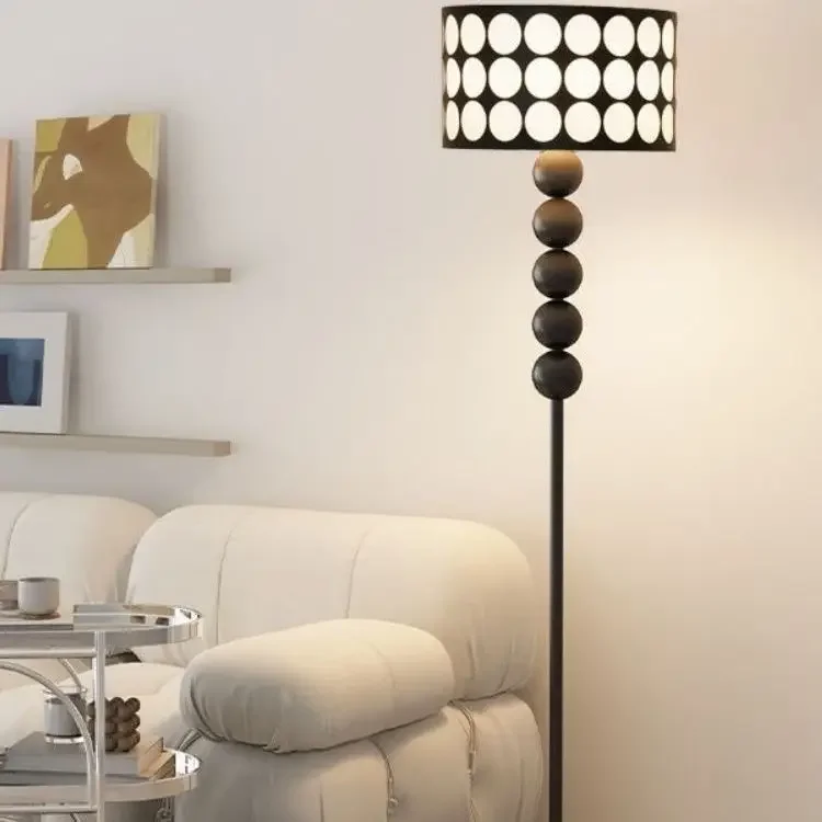 

New Retro Floor Lamp Living Room Sofa Cream Colored Artistic High-end Bedroom Bedside Atmosphere Stylish Home Decor Lighting