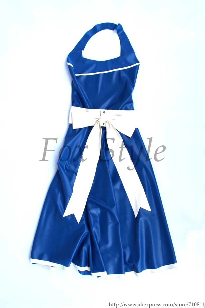 lindo vestido de borracha de látex de duas camadas