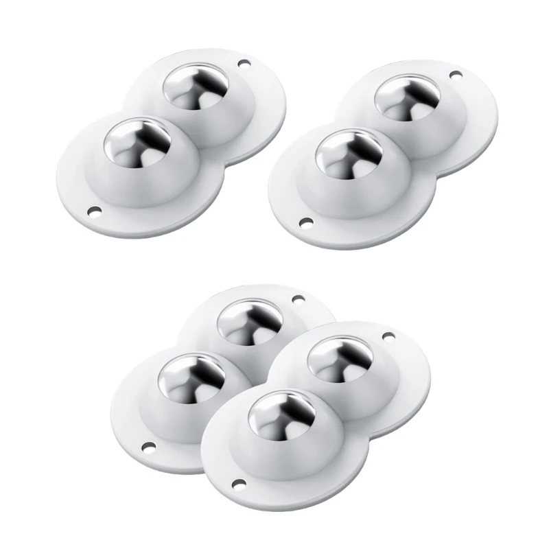 4pcs Self Sticking Double Wheel Furniture Rollers Heavy Duty & Smooth Sliding On Double Wheel Casters for Household