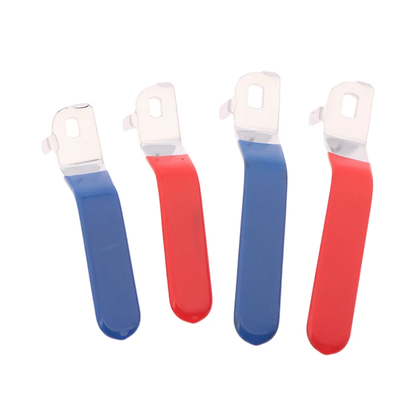 DN20 Ball Valve Lever Handle with Blue Plastic Grip, Chrome Iron Plating