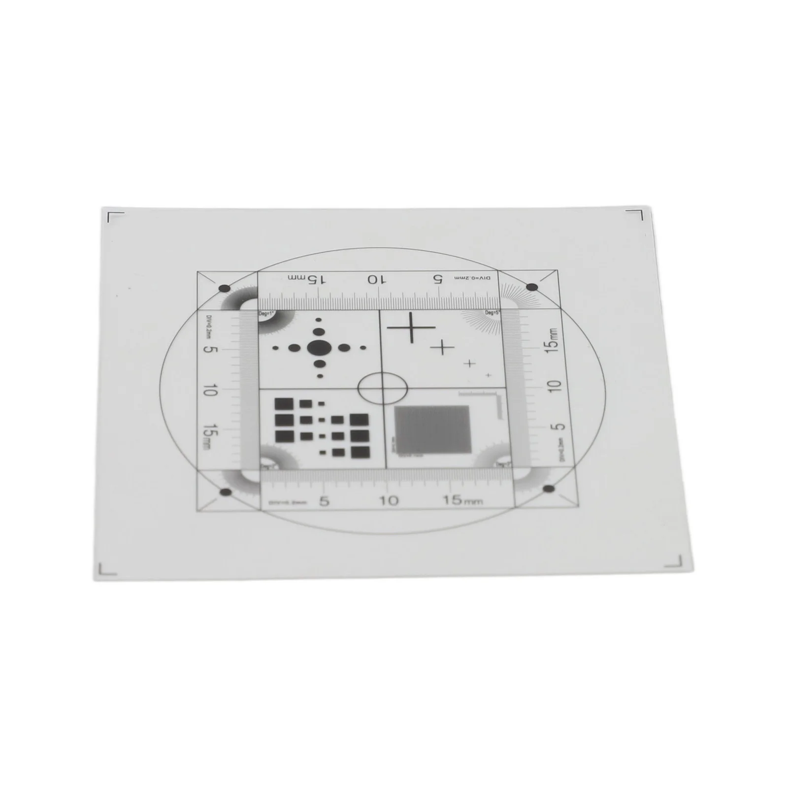 Transparent PET Film Microscope Calibration Sheet 0.1mm Thick 45x45mm Grid Scale For Micrometer Measurement And Software Testing