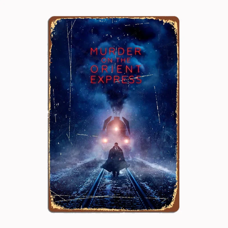 

Murder on the Orient Express Metal Tin Sign Truck Indoor and Outdoor Home Bar Coffee Kitchen Wall Decoration