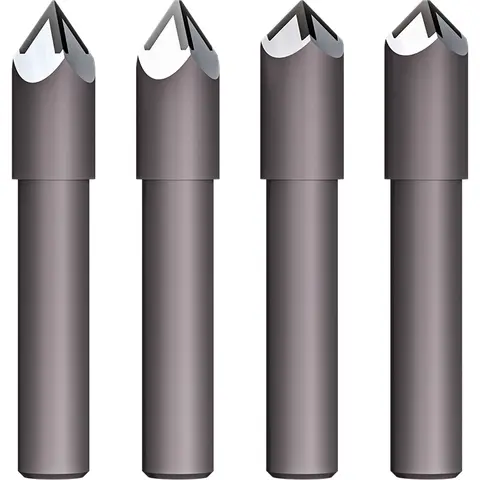 Diamond Engraving Bit Set – 1/8" Shank, 60/90/120 Degree CNC Router Bits For Metal & Stone Carving