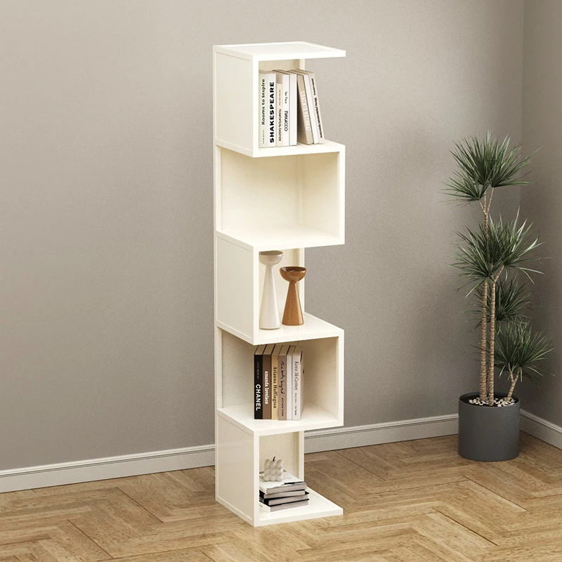 

Living room against the wall Bookshelf Floor shelf Creative corner Simple homestay TV Next to small bookcase Book storage rack