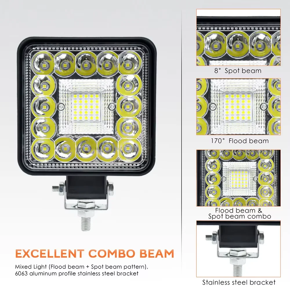 2/4/6 Pcs LED light Bar Spotlight 12V 24V Car Work Light For Jeep Truck Boat Tractor ATV Offroad 4X4 Barra Mini LED Headlight