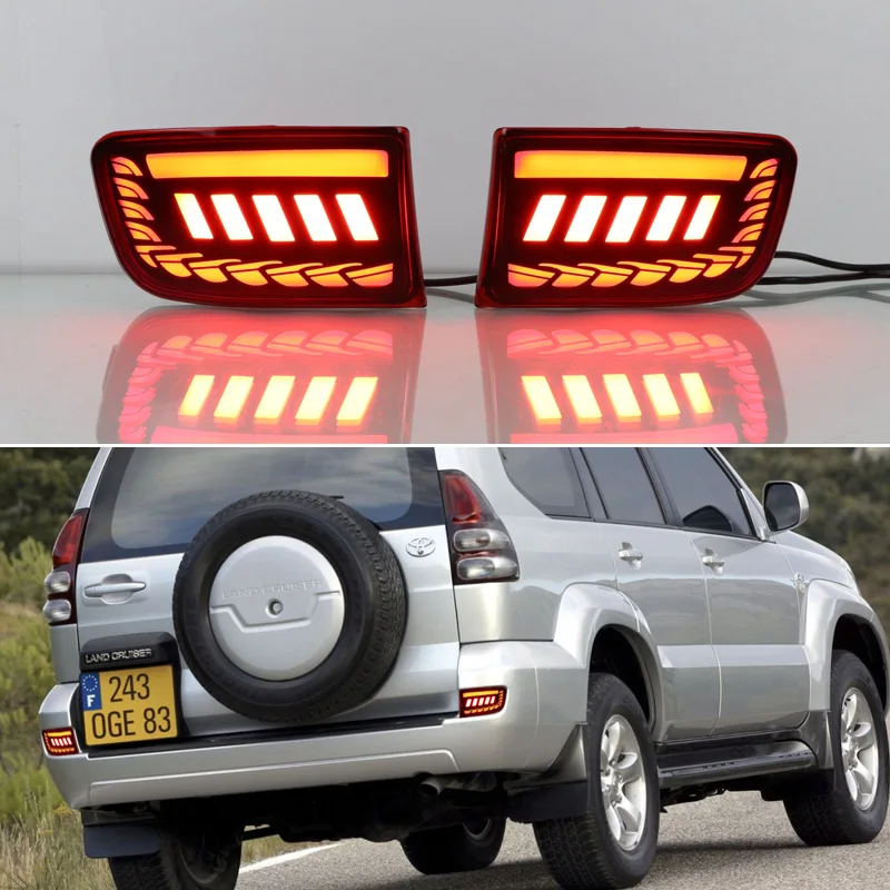 

Car Rear Bumper Light For Toyota Prado 120 FJ120 2003 - 2009 Auto Signal Indicator Led Reflector Brake Lamp